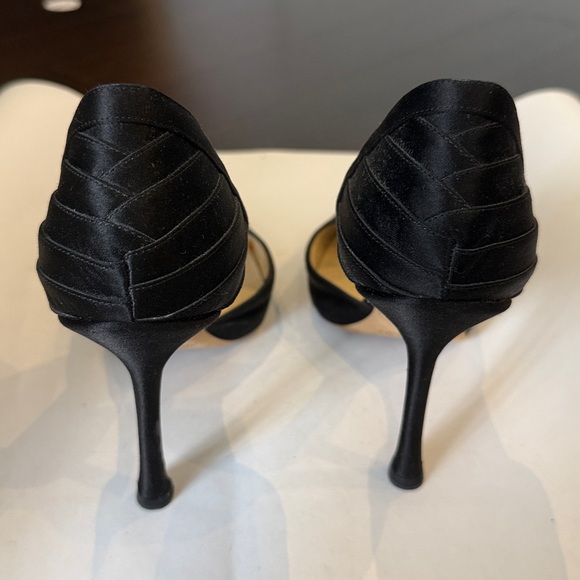 Jimmy Choo D’Orsay Pumps in Black Silk Satin Peau de Soie - Picture 4 of 9